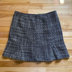 RW&CO. Black & White Bouclé Tweed Skirt